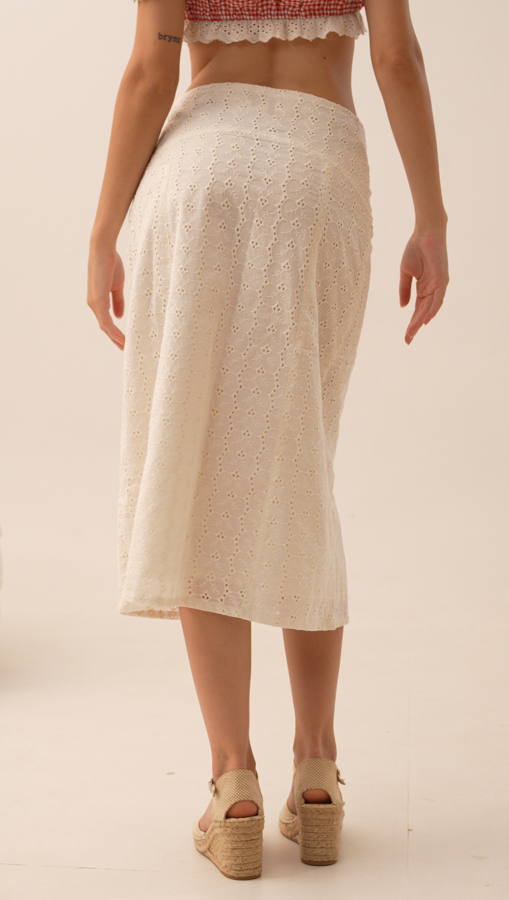 Ivory Midi Skirt
