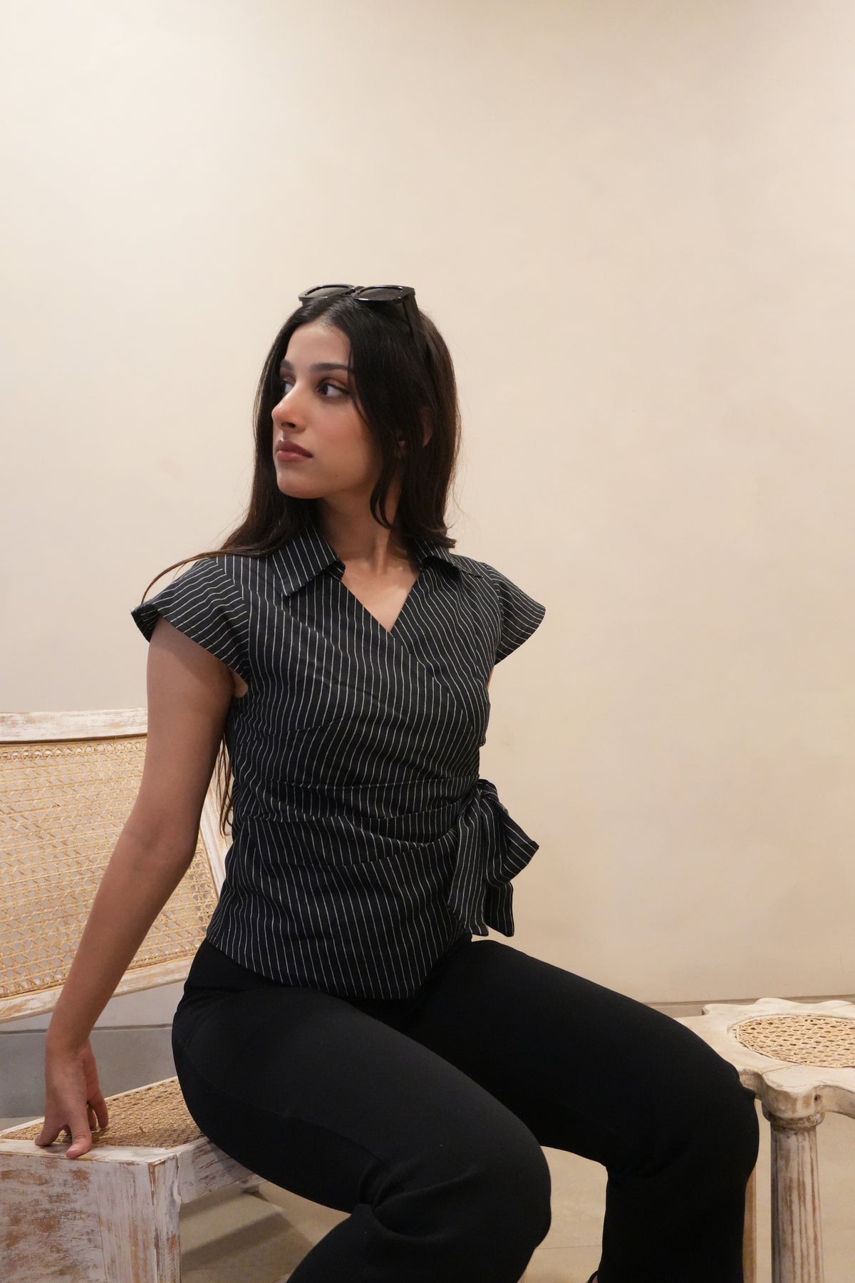 Sculpt wrap shirt
