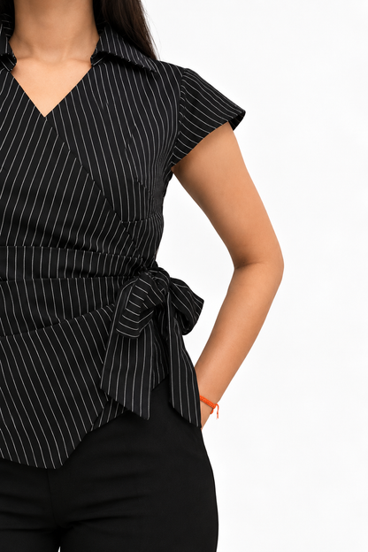 Sculpt wrap shirt