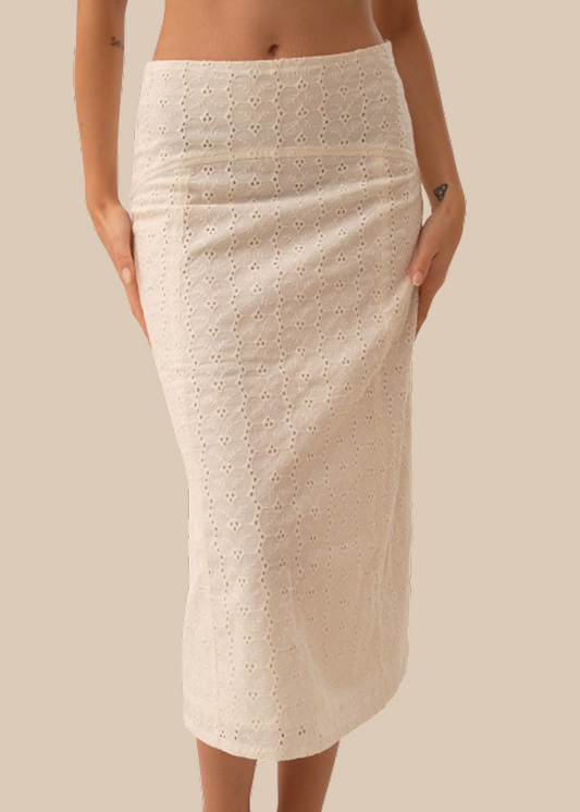 Ivory Midi Skirt