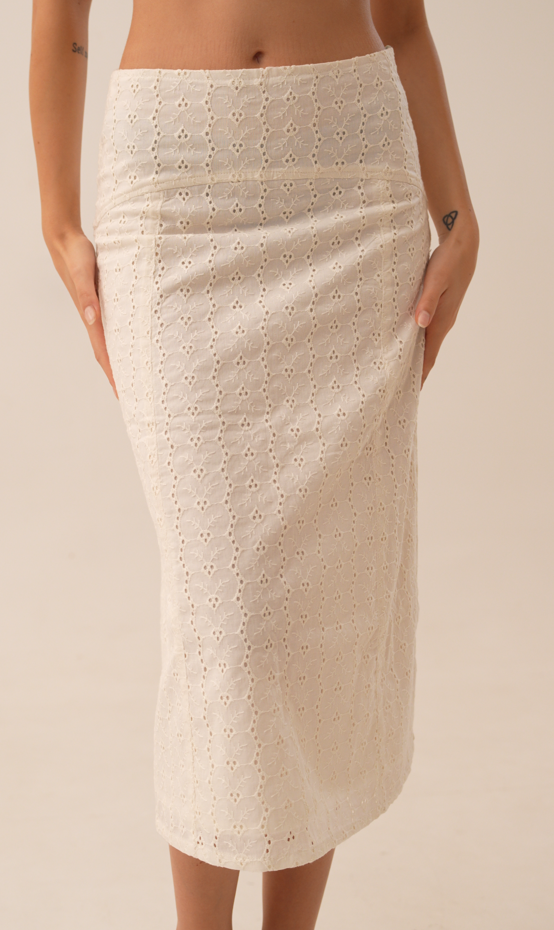 Ivory Midi Skirt